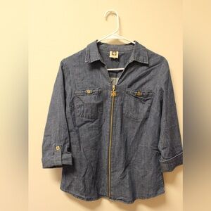 Anne Klein Dark Blue Jean Jacket